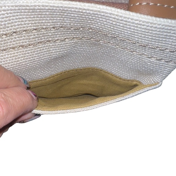 Vintage Y2K Relic Green Cream Mini Shoulder Crossbody Canvas Purse - Picture 7 of 15